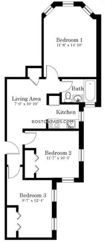 Fenway/kenmore 3 Bed 1 Bath BOSTON Boston - $3,825